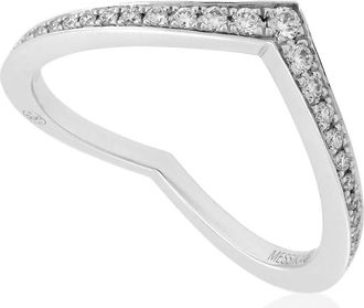 Messika Fiery Diamond Pave White Gold Wedding Ring, Size 52
