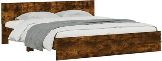 vidaXL Bed Frame without Mattress Smoked Oak 160x200 cm Vidaxl