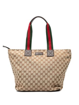 Gucci 2000-2015 GG Canvas Web tote bag - Brown