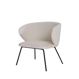 Koketto Home Butaca curva neutra beige con patas negras