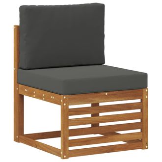 vidaXL Sof&aacute; Intermedio De Exterior Madera De Acacia S&oacute;lida Natural Vidaxl