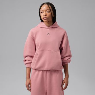 Nike Jordan Womens Jordan Brooklyn Pullover Hoodie in Pink | IM7285-685
