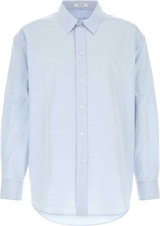 The Row Mens Powder Blue Poplin Granada Shirt - Light Blue Cotton - Size X-Large