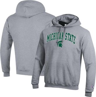 Champion Mens Champion Heather Gray Michigan State Spartans Arch Over Logo Pullover Hoodie at Nordstrom, Size Xx-Large
