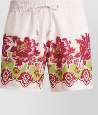 Etro shorts elasticated waistband floral print design