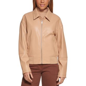 Levi's Faux Leather Bomber Jacket in Biscotti at Nordstrom Rack, Size X-Large