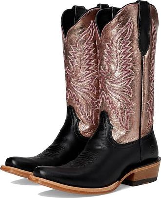 Ariat Futurity Flash Western Womens Boots Cowboy Womens Boots Midnight Black/Rose Gold Shine : 9 B - Medium, Leather