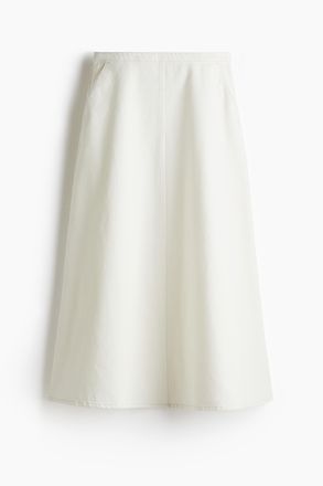 H&M Midijupe aus Denim - Weiss