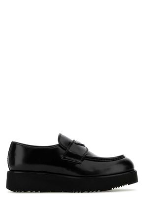 Prada Black Leather Loafers