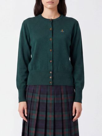 Vivienne Westwood Cardigan slim fit in cotone e cashmere con logo Orb
