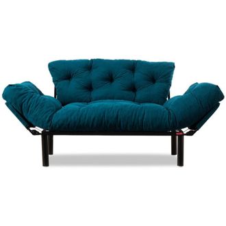 Les Tendances Divano letto, divano a due posti, letto per gli ospiti Sofa-Bed Blu petrolio