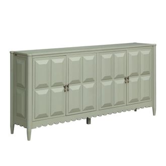 Robin des Bois Aparador de 4 puertas de madera estilo cl&aacute;sico gris anthracite