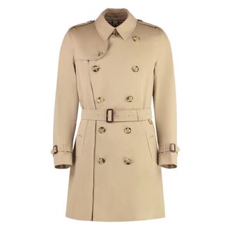 Burberry Kensington katoenen trenchcoat - Heren - Trenchcoats - Beige - L - Katoen - Jassen