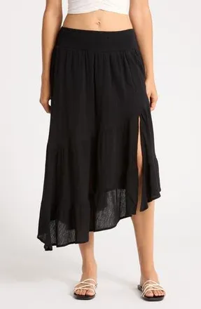 Abound Tiered Asymmetric Skirt in Black at Nordstrom Rack, Size X-Small