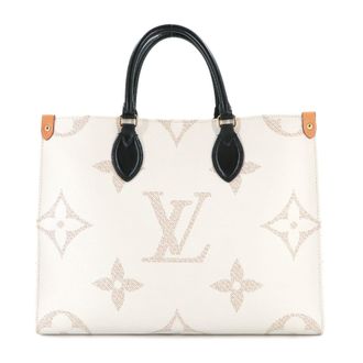 Louis Vuitton Beige Dune Canvas Leather Handbag Tote Bag (Pre-Owned)