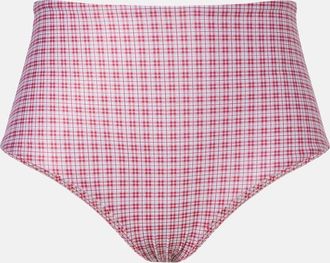 Faithfull The Brand Reyes checked bikini bottoms