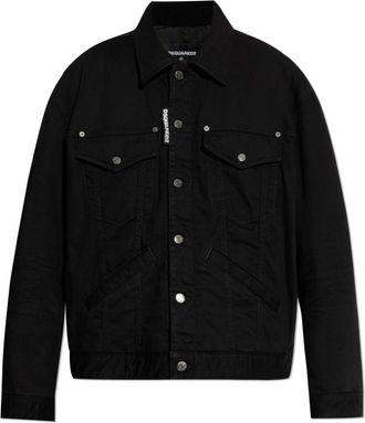 Dsquared2 Denim Jacket - Dames - Spijkerjassen - Zwart - 2XL - Denim - Jassen