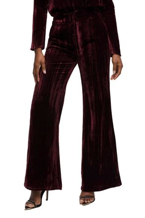 Good American Womens Flare Velvet Pant In Port