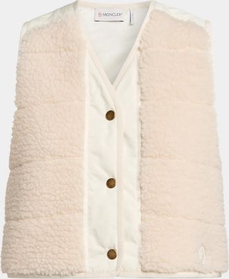 Moncler Faux Fur Paneled Vest