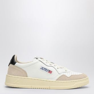 Autry Medalist trainer in white/black leather and suede