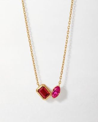 Edge of Ember Toi Et Moi Courage Necklace in Metallic Gold at Nordstrom