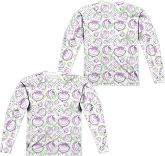 Gildan Where The Wild Things Are Wild Scribble (Front/Back Print) Long Sleeve Adult Poly Crew Tee / T-Shirt