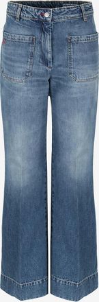 Victoria Beckham Ausgestellte Jeans aus verblassenem Denim Alina