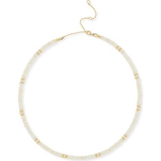Bony Levy 14K Gold Iris White Opal Beaded Necklace in 18Ky Gold at Nordstrom