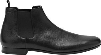 Prada Chelsea Boots, male, Black, Size: 11 1/2 US Leather Chelsea Boots