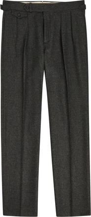 Polo Ralph Lauren Pleated Tapered-leg Wool Trousers - Grey - 36 (W36 / XL)
