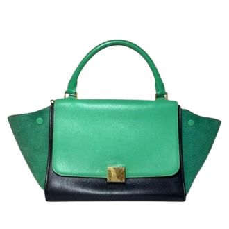 Celine Pre-owned Handbags, female, Green, Size: ONE SIZE Pre-owned Vintage Shoulder Bag