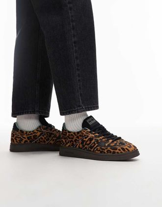 Tommy Hilfiger Greenwich - Sneakers basse in camoscio leopardate-Multicolore