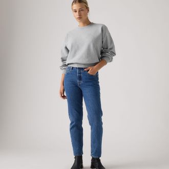 Levi's 501 Crop Jeans - Womens - 23X26 - Medium Wash / Listen To Yourself
