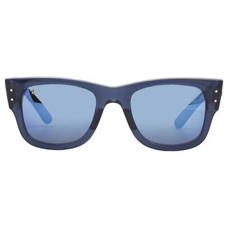 Ray-Ban Mega Wayfarer Blue Mirror Square Unisex Sunglasses RB0840S 6638O4 51
