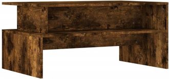 vidaXL Vidaxl - Mesa de centro madera ingeniería roble ahumado 90x55x42,5 cm