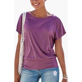 Lascana Womens Fitted Waistband Top in Berry at Nordstrom, Size 6