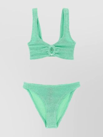 Hunza G crinkle cutout low-rise bikini