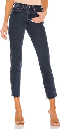 Levi's Womens Wedgie Icon Fit Ankle Jeans In Black, Blue