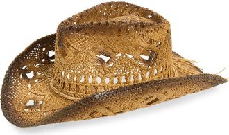 Melrose and Market Rustic Straw Cowboy Hat in Dark Natural at Nordstrom Rack