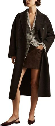 Reiss Petite Lara Herringbone Wool-Blend Coat