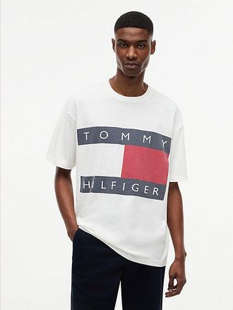 Tommy Hilfiger Flag Logo Oversized Jersey T-Shirt