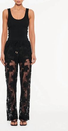 Kivari Jaxon Straight Leg Pant In Black Lace