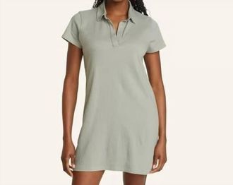 Eddie Bauer Thistle Tex Short Sleeve Shirt Mini Dress - Plus In Sage