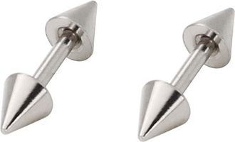 Generic Never Fade Classic Fashion Punk Rock Rivet Spike Earring 316L Stainless Steel Women Men Ear Stud Earrings Piercing Body JewelryPractical and Deft Mult