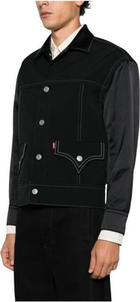 Junya Watanabe Giacca Trucker con Pannelli a Contrasto - - Jackets - Uomo - Nero - M