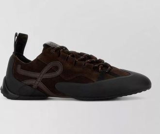 Loewe grip sneakers suede upper rubber sole pull tab