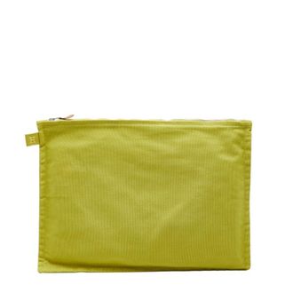 Herm&egrave;s Green Cotton Pouch (Pre-Owned)