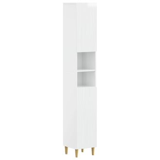 vidaXL Armario De Ba&ntilde;o Con Estante Abierto Arnhem Blanco Brillante Vidaxl