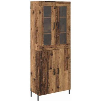 vidaXL Highboard Old Wood 69.5 x 34 x 180 cm Engineered Wood vidaXL