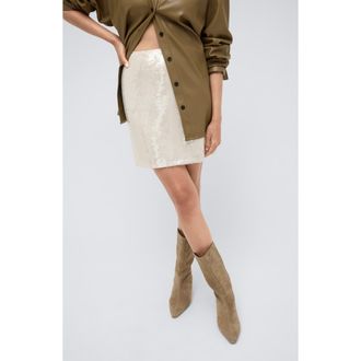 Kenneth Cole Sequin Skirt in Kc White at Nordstrom Rack, Size 12